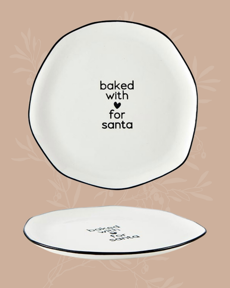 Baked with Love for Santa Plate