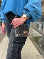 Clear Purse with Gold Studded Accents