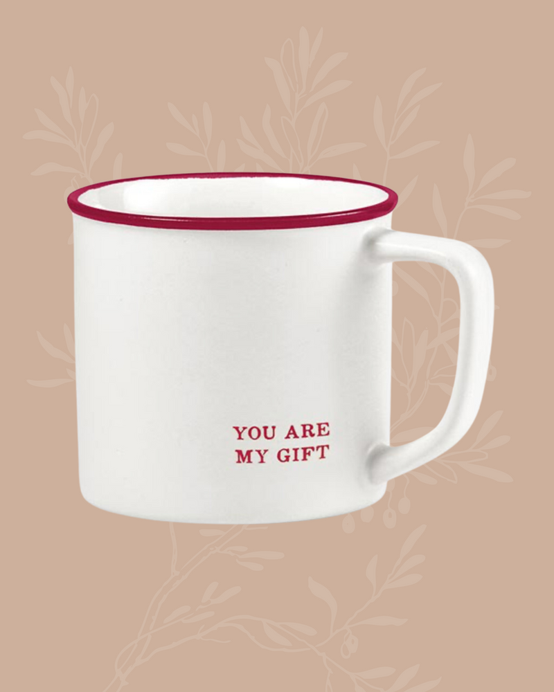 You are My Gift Red Trim Coffee Mug