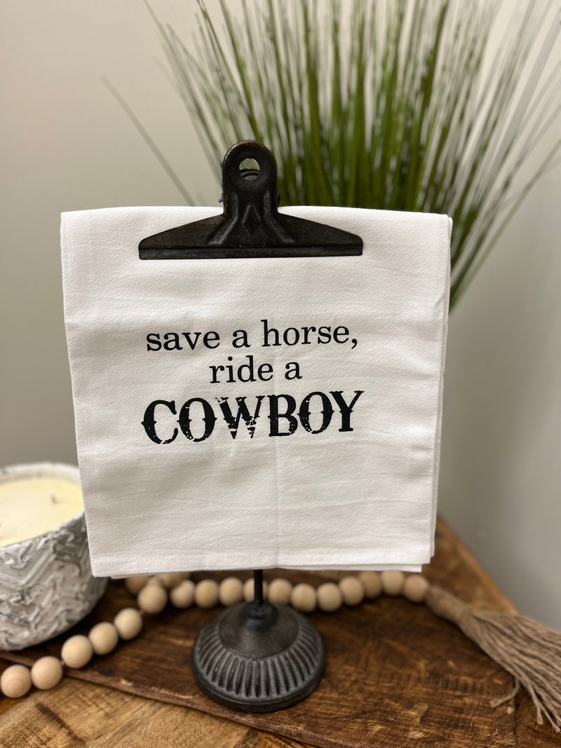 Thirsty Boy Towel -Save a Horse
