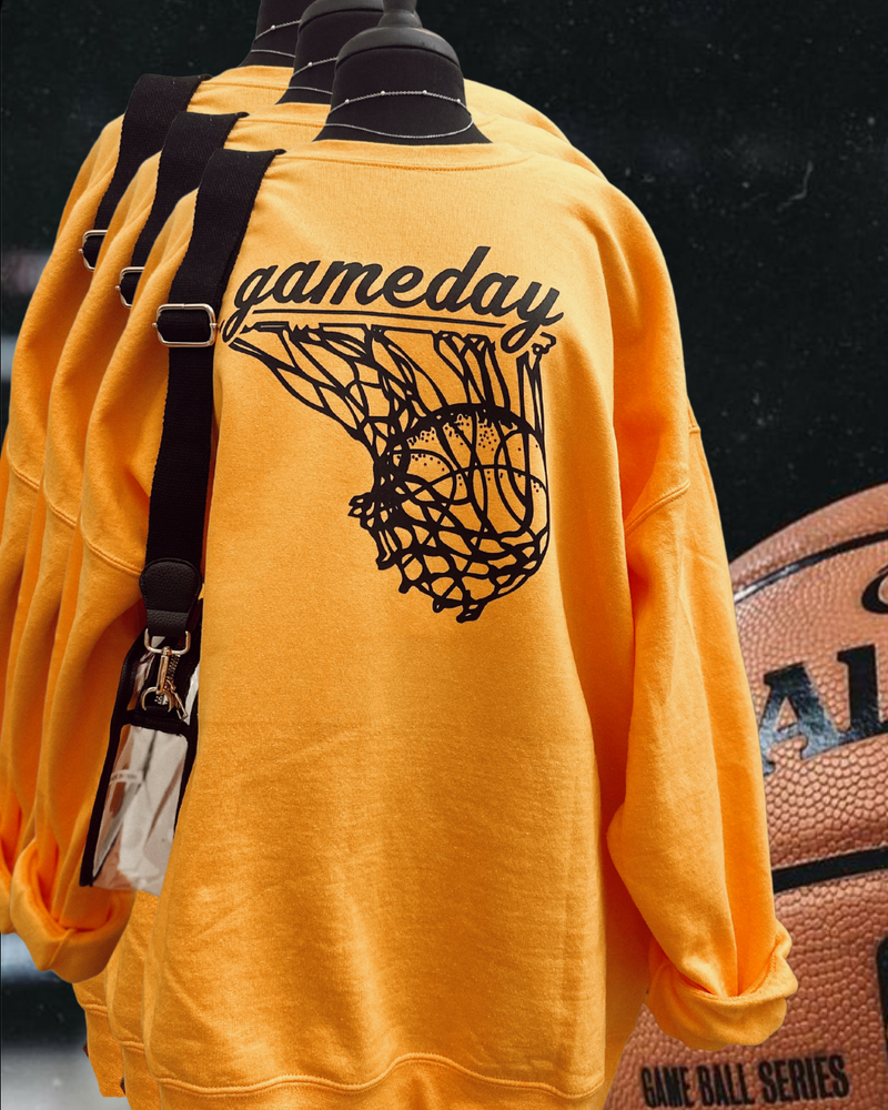 Gold Gameday Net Crewneck Sweatshirt