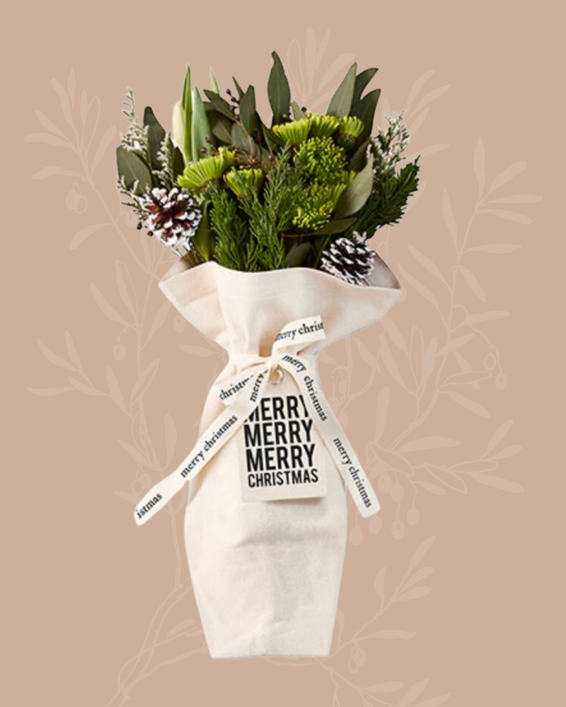 Merry Christmas Bouquet Bag