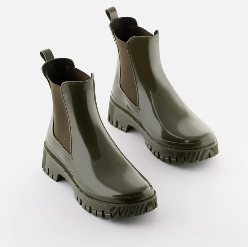 Military Green Lemon Jelly Boots