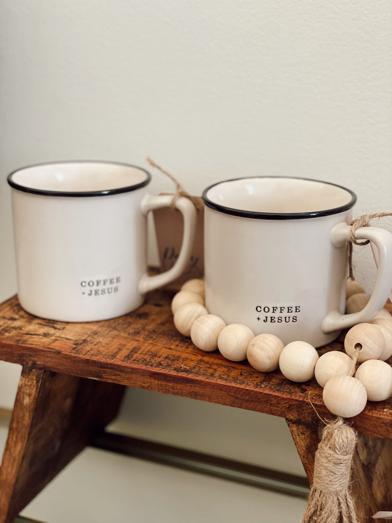 Coffee + Jesus Minimalist Coffee Mug