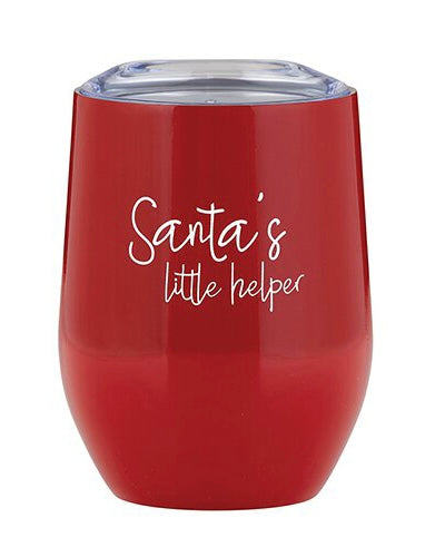Santa's Little Helper Stemless Wine Tumbler