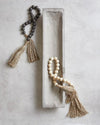 Wood Beads - Natural with Jute