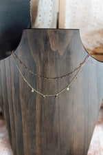 Gold Chain with Circle 2 Layer 16-18" Necklace