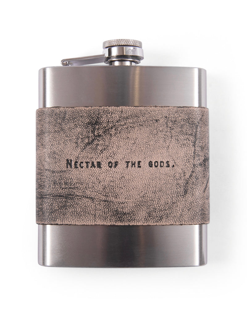 Grey Leather Flask - Nectar of the Gods