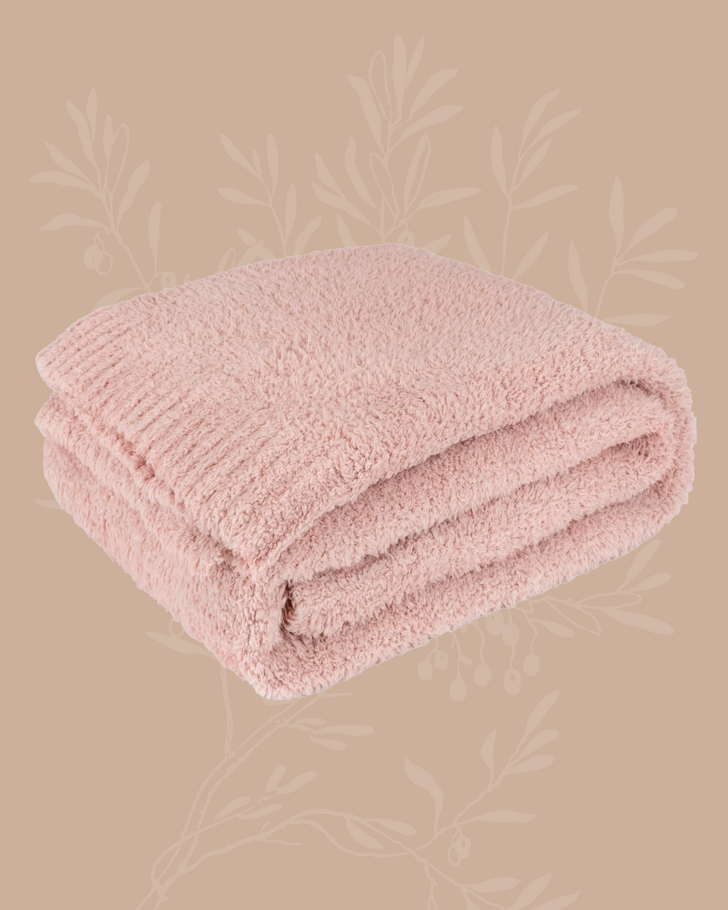 Blush 50"x60" Buttery Soft Fluffy Knit Blanket
