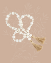54" L Wood Beads - White