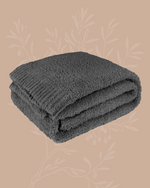 Charcoal 80"x60" Buttery Soft Fluffy Knit Blanket