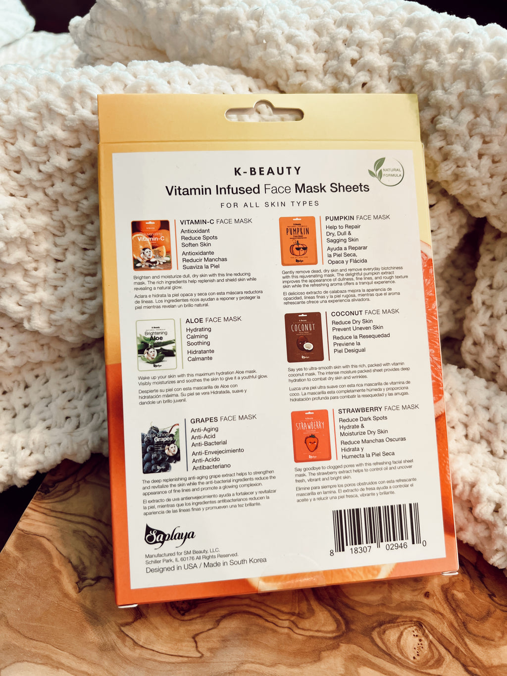 Vitamin Infused Face Mask Sheet 6 Pack
