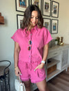 Hot Pink Summer Suit Denim Set
